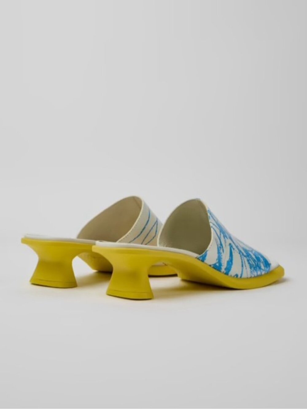 Camper Twins Printed Leather Slide Mule Sandals Size EU 38 = Women’s US 7.5 - Picture 4 of 16